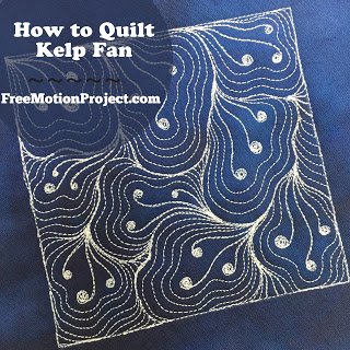 Learn how to machine quilt Kelp Fan in a new video quilting tutorial with Leah Day